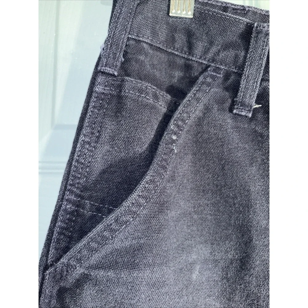 Carhartt Heavy Duty Canvas Work Pants Sz 32/32. Navy Blue. Dungarees.